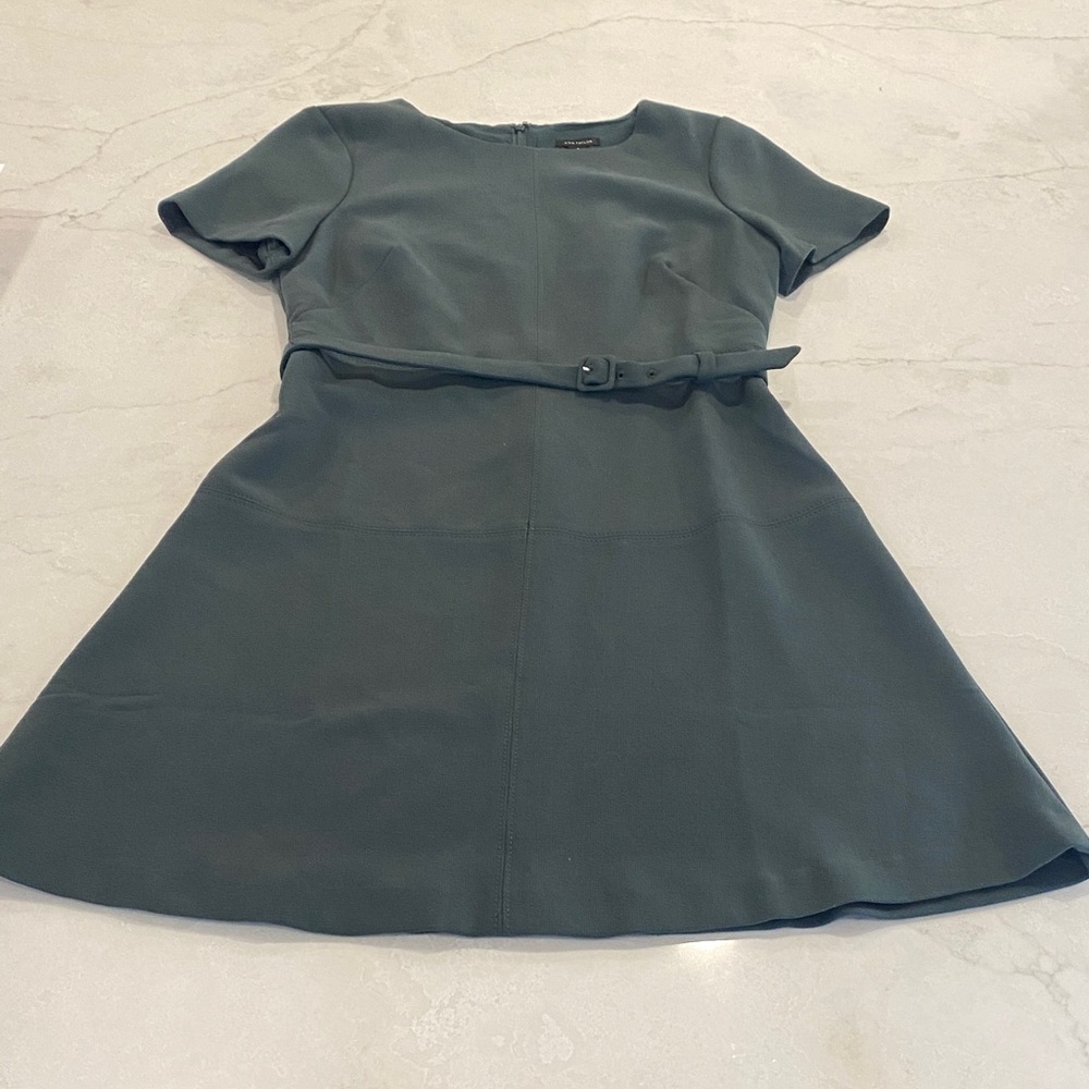 Ann Taylor Teal Short Sleeve Mini Dress